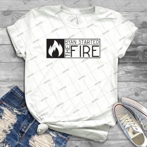 The Office Tv Show Lyrics Funny Ryan Started The Fire T Shirts 19 - Vintage Men's Shirt Tshirt For Women Classic Handmade Shirt Retro Graphic Tee