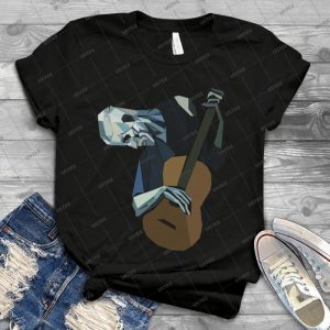 The Old Guitarist 56 - Vintage Men's Shirt Tshirt For Women Classic Handmade Shirt Retro Graphic Tee