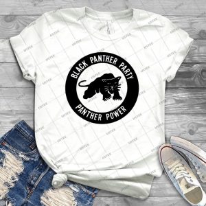 The Power Of Black Is Panther - Vintage Men's Shirt Tshirt For Women Classic Handmade Shirt Retro Graphic Tee