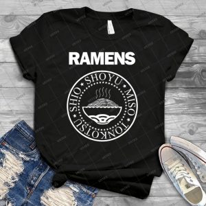 The Ramens 6 - Vintage Men's Shirt Tshirt For Women Classic Handmade Shirt Retro Graphic Tee