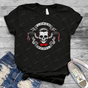 The Rebel Rider 83 - Vintage Men's Shirt Tshirt For Women Classic Handmade Shirt Retro Graphic Tee