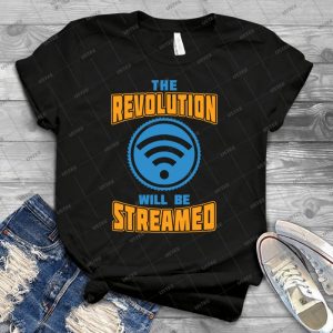 The Revolution Will Be Streamed 79 - Vintage Men's Shirt Tshirt For Women Classic Handmade Shirt Retro Graphic Tee