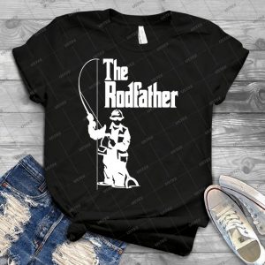 The Rodfather Fishing T Shirt - Best Unisex Trending Handmade T-shirt Gift Idea For Men T-shirt For Woman