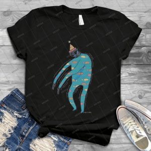 The Shakey Fishman 37 - Vintage Men's Shirt Tshirt For Women Classic Handmade Shirt Retro Graphic Tee