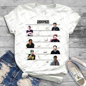 The Sidemen Signatures  10 - Gift Idea Shirt For Men Tee For Women Classic Retro Vintage Graphic T-Shirt