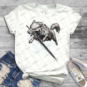 The Swordswolf 21 - Vintage Men's Shirt Tshirt For Women Classic Handmade Shirt Retro Graphic Tee