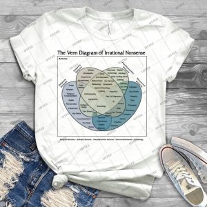 The Venn Diagram Of Irrational Nonsense - White T - - Best Unisex Trending Handmade T-shirt Gift Idea For Men T-shirt For Woman