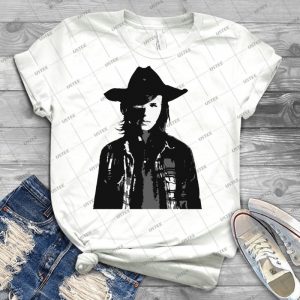 The Walking Dead-Carl Grimes Profile - Best Unisex Trending Handmade T-shirt Gift Idea For Men T-shirt For Woman