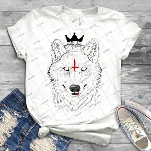 The Wolf King 41 - Vintage Men's Shirt Tshirt For Women Classic Handmade Shirt Retro Graphic Tee
