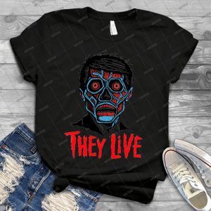 They Live   15 - Vintage Men's Shirt Tshirt For Women Classic Handmade Shirt Retro Graphic Tee