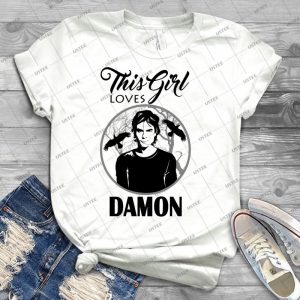 This Girl Loves Damon- 60 - Trending Shirt For Women Vintage Retro Tee For Men Kid's T-Shirt Handmade Shirt