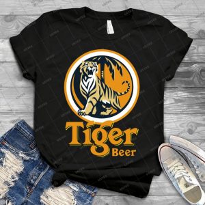 Tiger Beer - Vintage Men's Shirt Tshirt For Women Classic Handmade Shirt Retro Graphic Tee