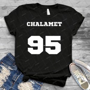 Timothãƒâ©e Chalamet Jersey 95-Black Edition - Vintage Men's Shirt Tshirt For Women Classic Handmade Shirt Retro Graphic Tee