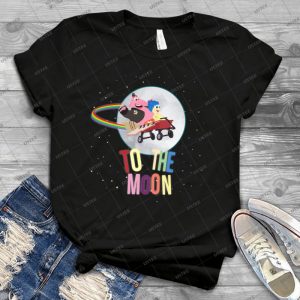 To The Moon  64 - Vintage Men's Shirt Tshirt For Women Classic Handmade Shirt Retro Graphic Tee
