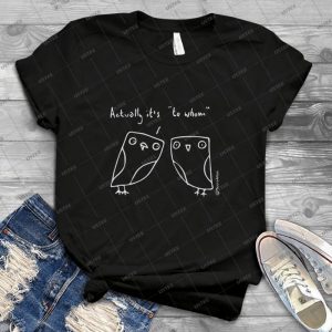 To Whom Cartoon-Pale Grey Print For Dark T-Shirts - Gift Idea Shirt For Men Tee For Women Classic Retro Vintage Graphic T-Shirt