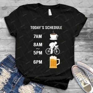 Today S Schedule Cycling Mountain Biking Funny Bike - Gift Idea Shirt For Men Tee For Women Classic Retro Vintage Graphic T-Shirt