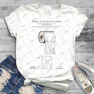 Toilettenpapierrolle Patent - Farbe 9 - Vintage Men's Shirt Tshirt For Women Classic Handmade Shirt Retro Graphic Tee
