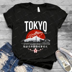 Tokyo - I Don T Speak Japanese - White Version 37 - Vintage Men's Shirt Tshirt For Women Classic Handmade Shirt Retro Graphic Tee