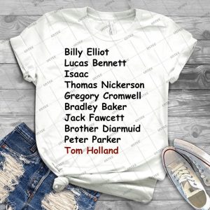Tom Holland Characters List 74 - Trending Shirt For Women Vintage Retro Tee For Men Kid's T-Shirt Handmade Shirt
