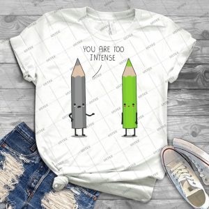 Too Intense 75 - Vintage Men's Shirt Tshirt For Women Classic Handmade Shirt Retro Graphic Tee