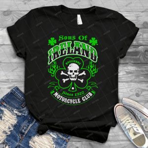 Top Trending Ao412 Sons Of Ireland Hooligans Motorcycle Club Irish Best Trending 40 - Vintage Men's Shirt Tshirt For Women Classic Handmade Shirt Retro Graphic Tee