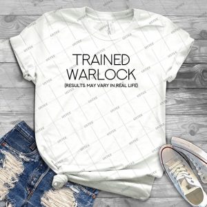Trained Warlock - Results May Vary In Real Life - 96 - Trending Shirt For Women Vintage Retro Tee For Men Kid's T-Shirt Handmade Shirt
