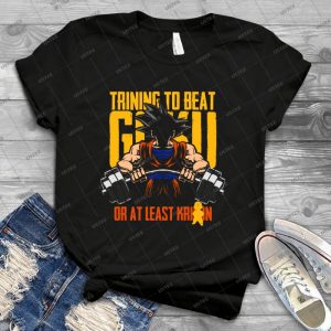 Training To Beat Saiyan Or At Least Warrior Anime Gym Workout Lifting Weights 91 - Vintage Men's Shirt Tshirt For Women Classic Handmade Shirt Retro Graphic Tee