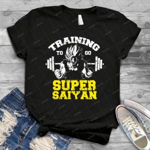 Training To Go Super Saiyan-Yellow - Gift Idea Shirt For Men Tee For Women Classic Retro Vintage Graphic T-Shirt