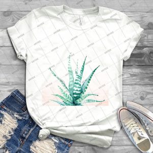 Trendy Succulents Pastel Pink And Green Desert Succulent Southwestern Decor - Best Unisex Trending Handmade T-shirt Gift Idea For Men T-shirt For Woman