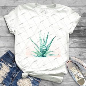 Trendy Succulents Pastel Pink And Green Desert Succulent Southwestern Decor - Gift Idea Shirt For Men Tee For Women Classic Retro Vintage Graphic T-Shirt
