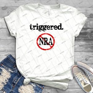 Triggered Anti Nra Badge Gun Control Vintage Retro Style Political Gear 87 - Trending Shirt For Women Vintage Retro Tee For Men Kid's T-Shirt Handmade Shirt