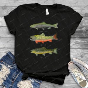 Trout Triad 11 - Vintage Men's Shirt Tshirt For Women Classic Handmade Shirt Retro Graphic Tee