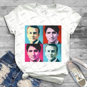 Trudeau And Macron Pop Art - Best Unisex Trending Handmade T-shirt Gift Idea For Men T-shirt For Woman