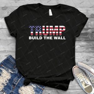 Trumpf Baue Die Mauer 73 - Vintage Men's Shirt Tshirt For Women Classic Handmade Shirt Retro Graphic Tee
