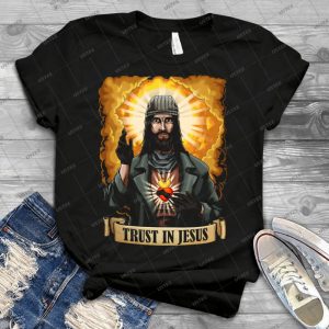 Trust In Jesus-Walking Dead - Best Unisex Trending Handmade T-shirt Gift Idea For Men T-shirt For Woman