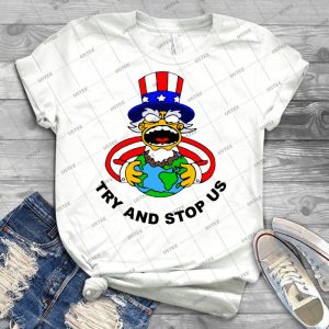 Try And Stop Usa 7 - Trending Shirt For Women Vintage Retro Tee For Men Kid's T-Shirt Handmade Shirt