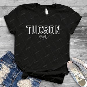 Tucson 1775 White Outline - Vintage Men's Shirt Tshirt For Women Classic Handmade Shirt Retro Graphic Tee