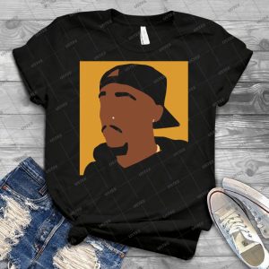 Tupac- Orange - Gift Idea Shirt For Men Tee For Women Classic Retro Vintage Graphic T-Shirt