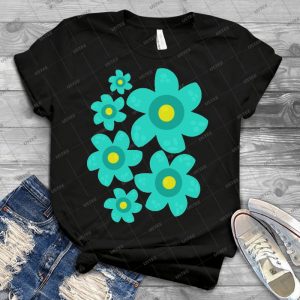 Turquoise Flower - Best Unisex Trending Handmade T-shirt Gift Idea For Men T-shirt For Woman