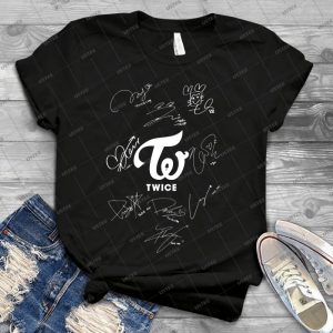 Twice-Signed With Logo - Vintage Men's Shirt Tshirt For Women Classic Handmade Shirt Retro Graphic Tee