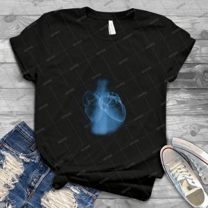 Two Hearts - Vintage Men's Shirt Tshirt For Women Classic Handmade Shirt Retro Graphic Tee