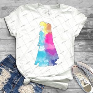 Two Princesses Watercolor Silhouette - Best Unisex Trending Handmade T-shirt Gift Idea For Men T-shirt For Woman
