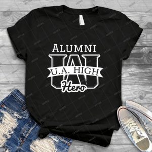 Ua High Hero Alumni-White - Vintage Men's Shirt Tshirt For Women Classic Handmade Shirt Retro Graphic Tee