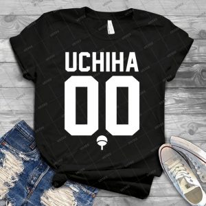 Uchiha Clan Jersey - White - - Vintage Men's Shirt Tshirt For Women Classic Handmade Shirt Retro Graphic Tee