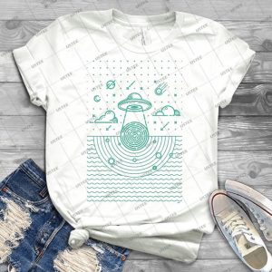 Ufo In Dunkler Nacht- 31 - Trending Shirt For Women Vintage Retro Tee For Men Kid's T-Shirt Handmade Shirt