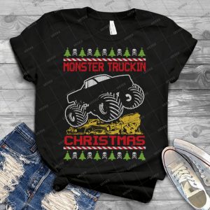 Ugly Christmas Monster Truck - Gift Idea Shirt For Men Tee For Women Classic Retro Vintage Graphic T-Shirt
