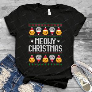Ugly Christmas Sweater-Cat - Best Unisex Trending Handmade T-shirt Gift Idea For Men T-shirt For Woman