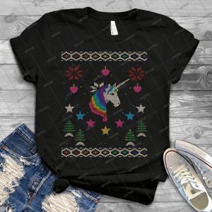 Ugly Unicorn Christmas Sweater - Best Unisex Trending Handmade T-shirt Gift Idea For Men T-shirt For Woman