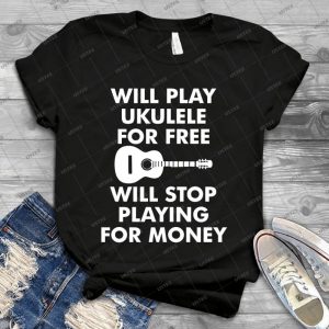 Ukulele Free Stop  28 - Vintage Men's Shirt Tshirt For Women Classic Handmade Shirt Retro Graphic Tee