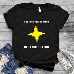 Undertale - Determination T-Shirt - Save Point - 42 - Trending Shirt For Women Vintage Retro Tee For Men Kid's T-Shirt Handmade Shirt